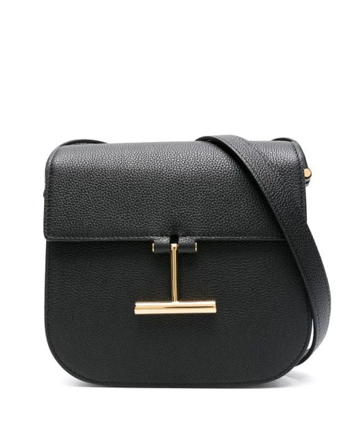 Tom Ford Black Hanging-T-Hardware Leather Bag