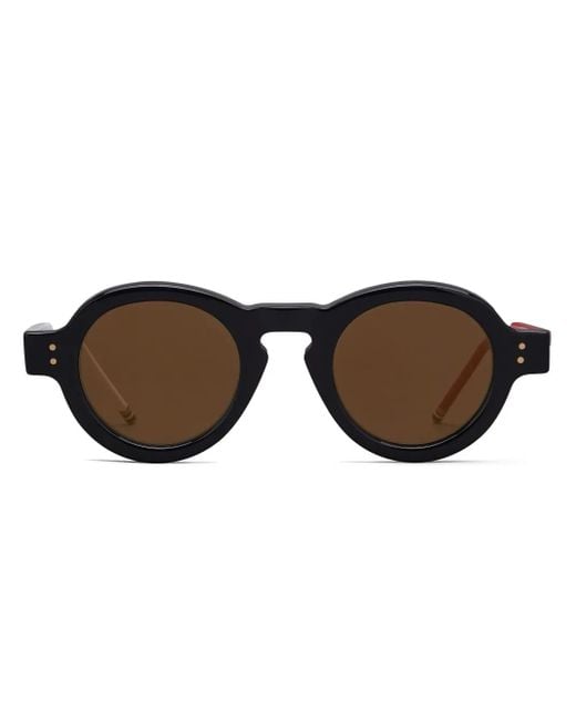 Thom Browne Brown Round-Frame Sunglasses