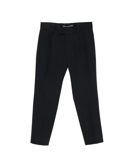 Karl Lagerfeld Black Belt-Loop Trousers for men