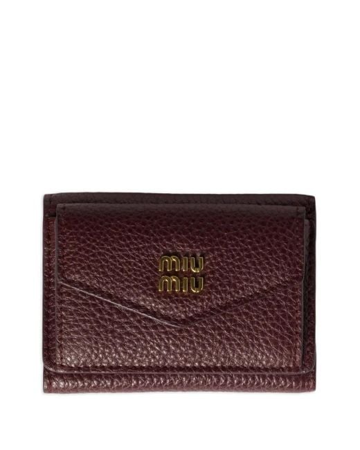 Miu Miu Purple Leather Wallet