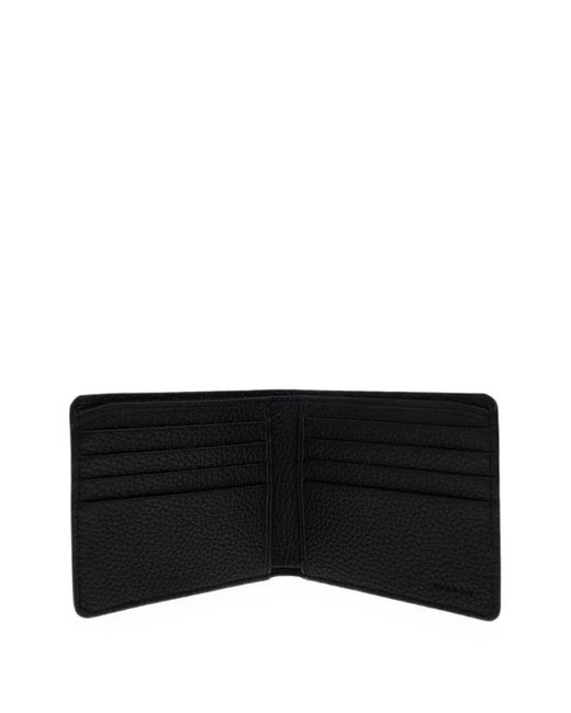Brioni Black Grained Leather Wallet for men