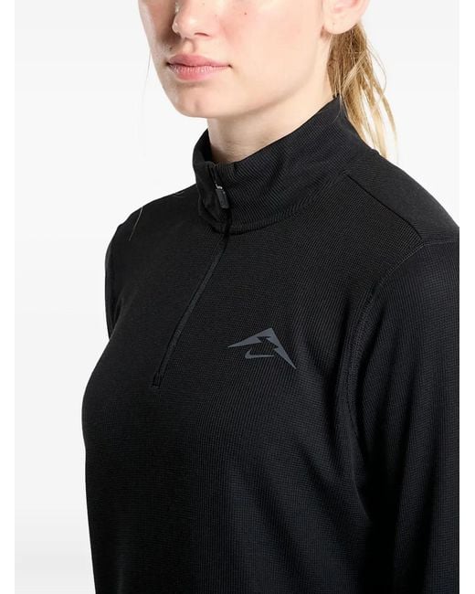 Nike Blue Quarter-Zip Thumb-Hole Sweatshirt