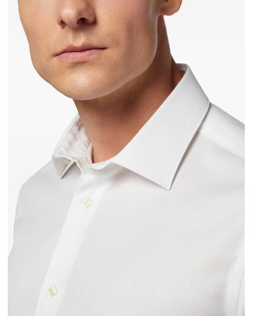 Boggi White Long-Sleeve Shirt for men