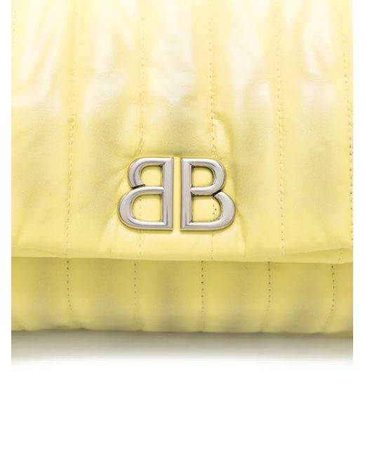 Balenciaga Yellow Small Monaco Shoulder Bag