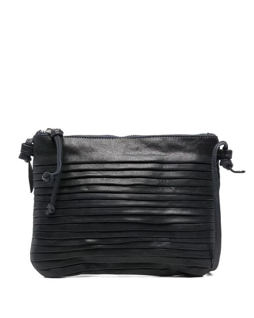 Sacoche Zippée À Design Plissé SOMMET en coloris Black