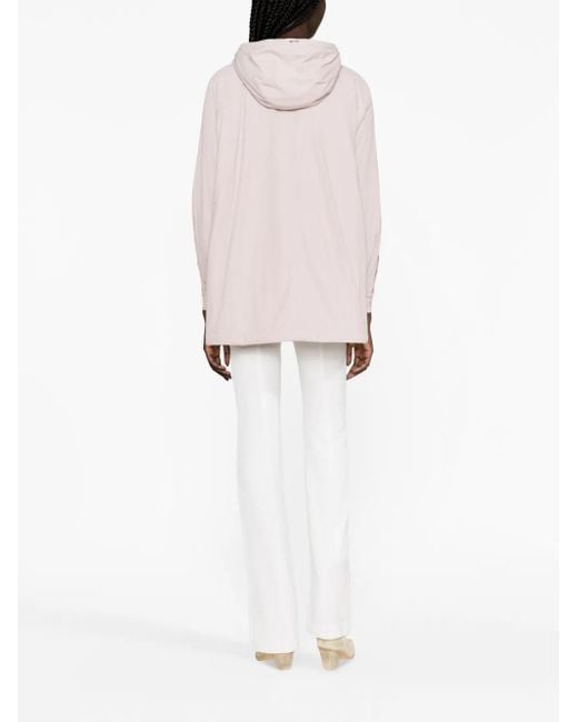 Herno Pink Hooded Zip-Up Jacket