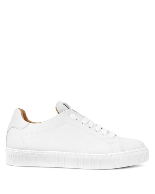 Philipp Plein White Embossed Sole Sneakers