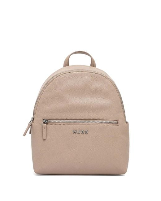 HUGO Natural Logo-Lettering Backpack