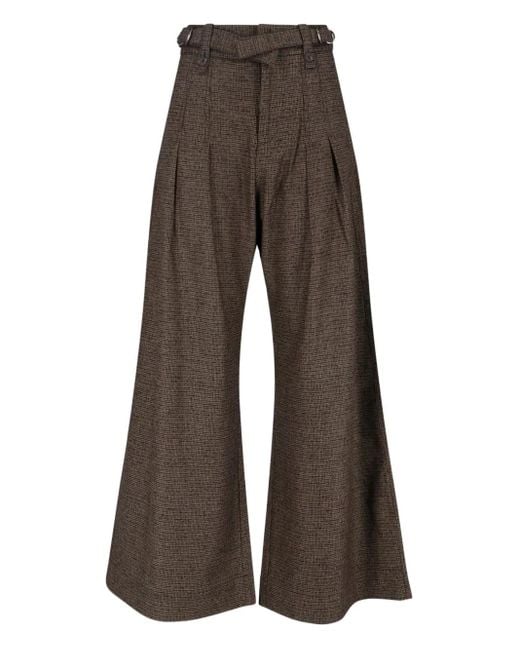 Eudon Choi Brown Pleated Trousers