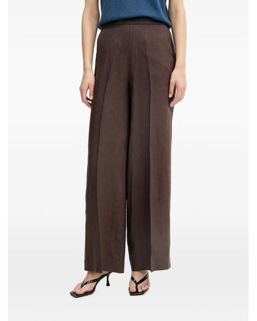 Benetton Brown Wide-Leg Trousers