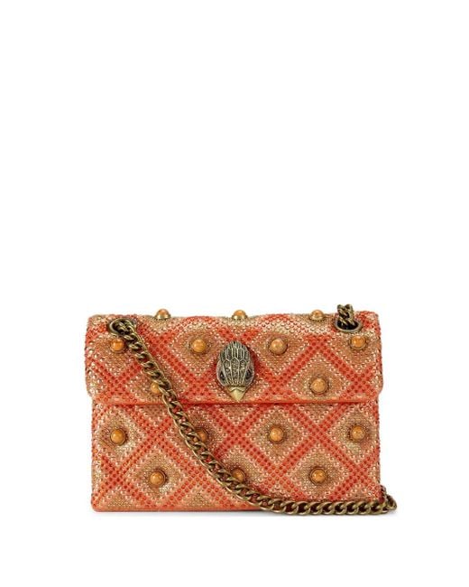 Kurt Geiger Orange Mini Kensington Schultertasche