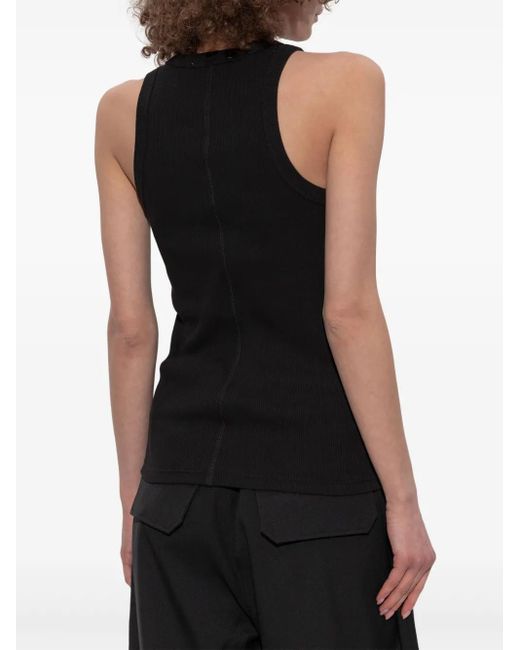 Lacoste Black Cotton Tank Top