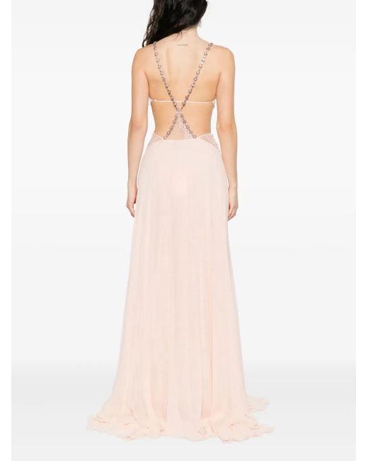 Robe Longue À Découpes Nissa en coloris Pink