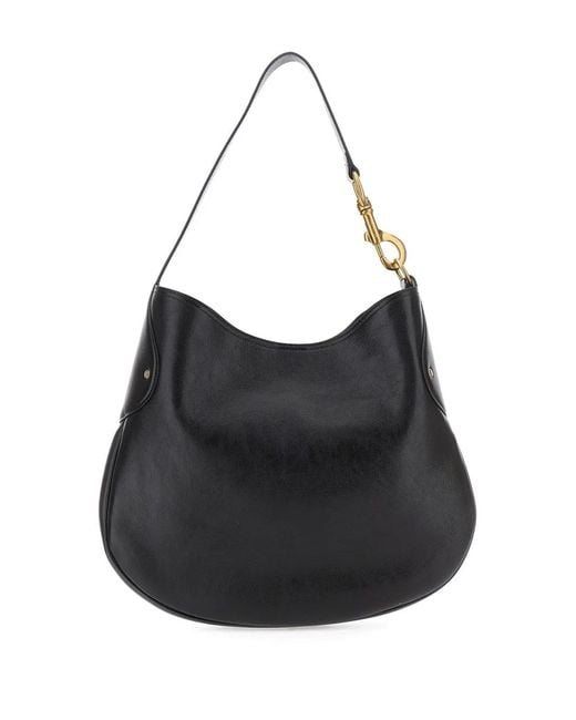 Mulberry Black 'Hackney' Shoulder Bag With Shoulder Strap With Snap Hook