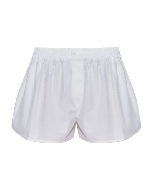 Alexander Wang White Shorts mit Kristallen