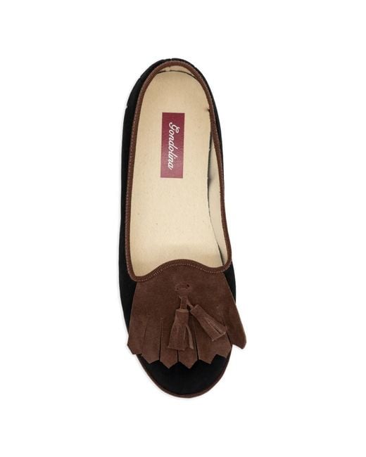Gondolina Black Falzarego Fringe Tassel Loafers