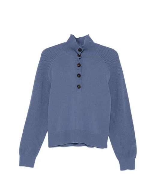 Sweat À Col Boutonné Au Dos Bompard en coloris Blue