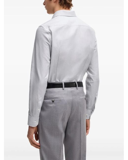 メンズ Boss ストライプ シャツ White
