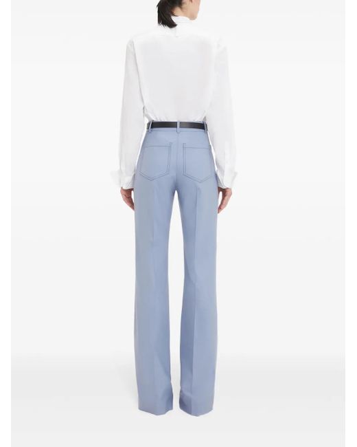 Victoria Beckham White Cropped Tux Shirt