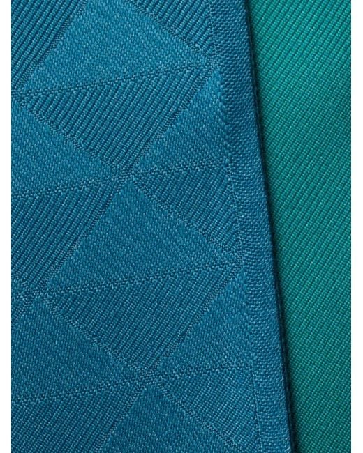 Prada Blue Printed Silk Scarf