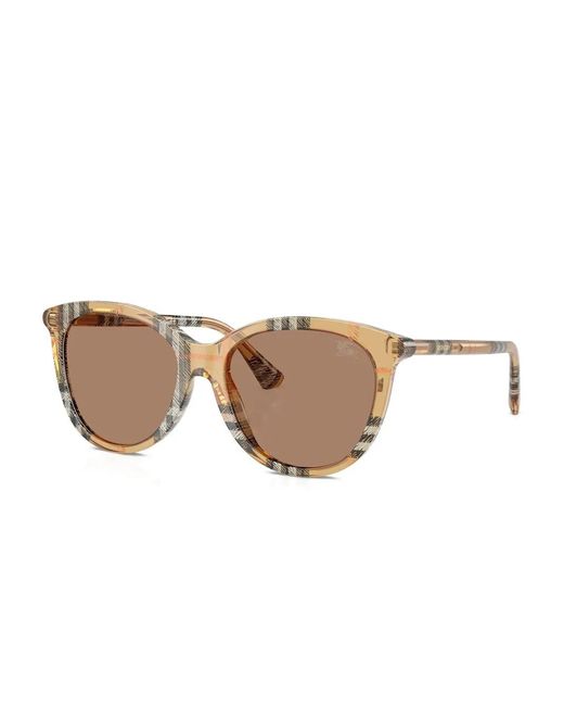 Burberry Brown Check-Pattern Sunglasses