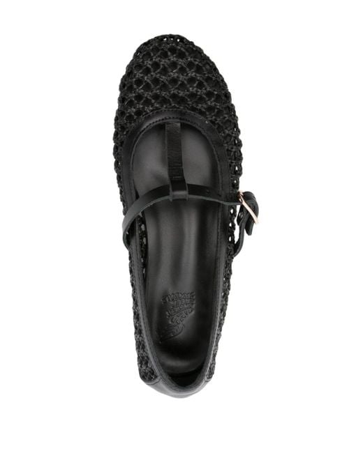 Ancient Greek Sandals Black Aerati Vachetta/Net Shoes