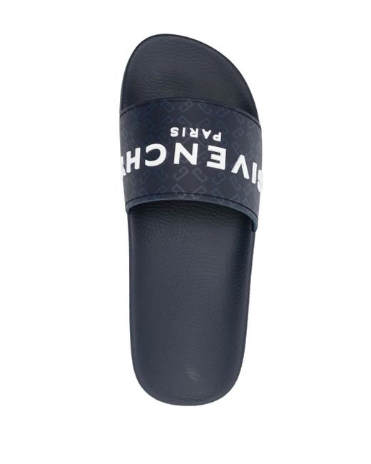 Givenchy Blue Monogram 72 Slide Sandals for men