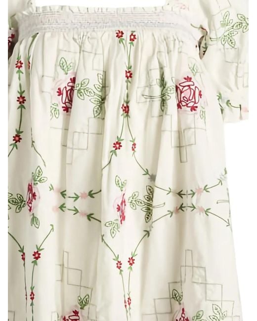 Damson Madder Natural Lulu Embroidered Dress
