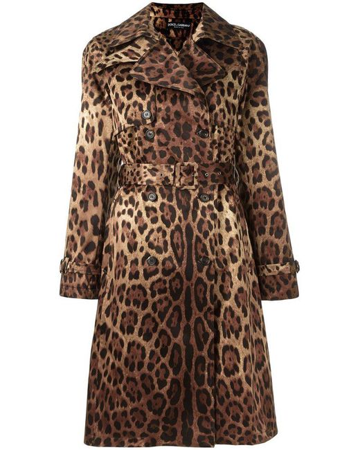 Trench à imprimé léopard Dolce & Gabbana en coloris Brown