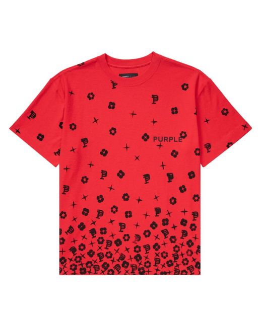 メンズ Purple Brand モノグラム Tシャツ Red