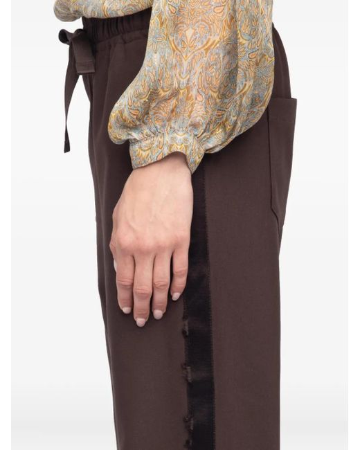 Zadig & Voltaire Purple Evy Drawstring Trousers
