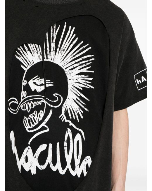 Haculla Black Og Hac Graphic-print T-shirt for men