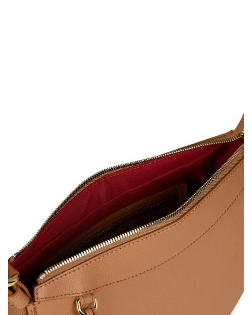Lancel Brown Sac À Bandoulière Demi-Lune En Cuir