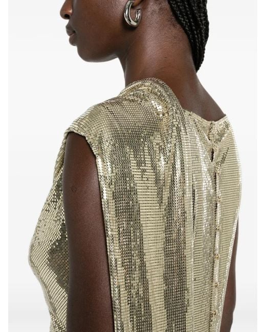 Rabanne White Draped Chainmail Dress