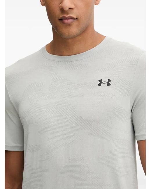 Under Armour Gray Vanish Elite Logo-Print Short-Sleeve T-Shirt for men