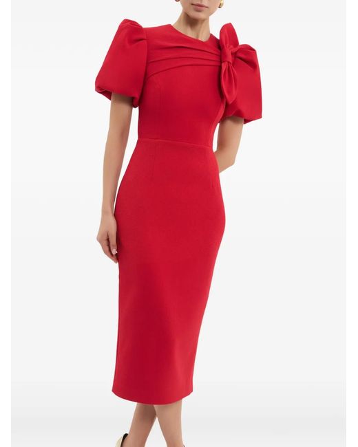 Rebecca Vallance Red Violetta Midi Dress