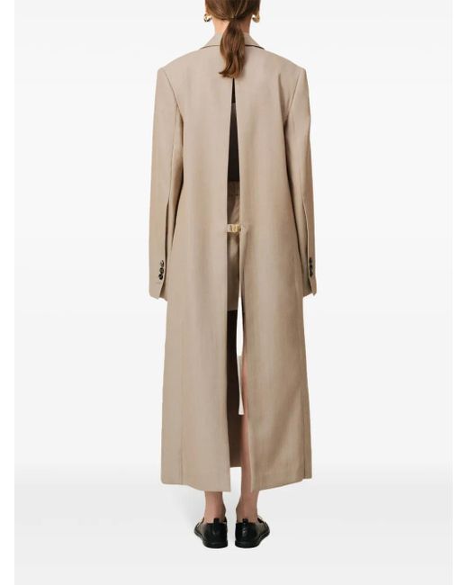 AMI Maxi-Jas Met Split in het Natural