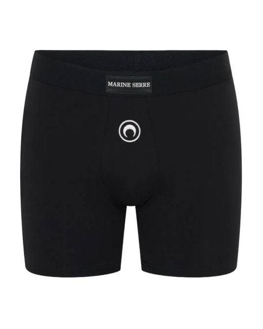 MARINE SERRE Black Moon-Logo Jersey Boxers for men