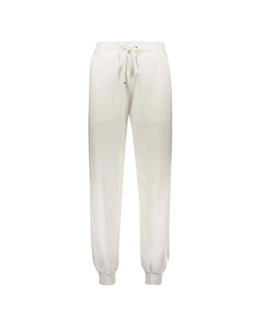 Moorer White Elisabeth Drawstring Elasticated-Cuff Track Pants