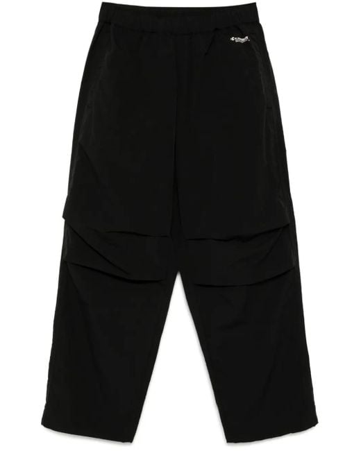 Chocoolate Black Logo-Print Trousers for men