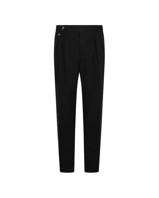 Brunello Cucinelli Black Straight-Leg Trousers for men