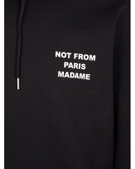Drole de Monsieur Blue Not From Paris Madame Slogan Hoodie for men