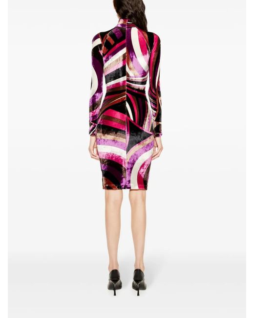 Vestido corto con estampado Iride Emilio Pucci de color White