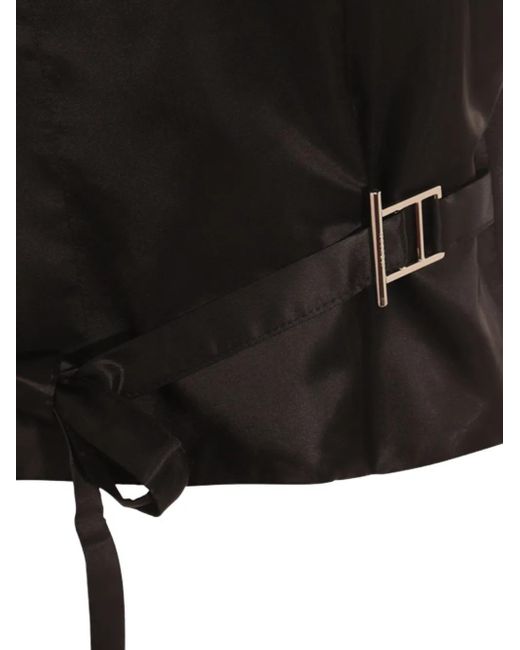 Alexander McQueen レーストリム ダブルブレスト ベスト Black