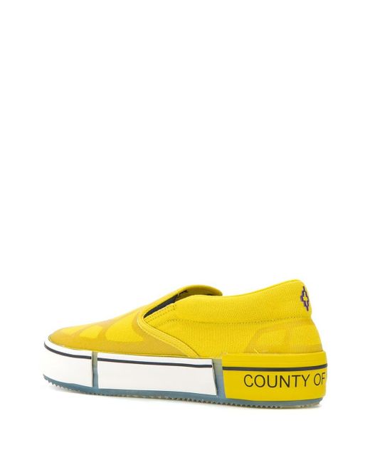 Marcelo Burlon Rubber Slip-on Graphic Print Trainers in Yellow for Men -  Lyst