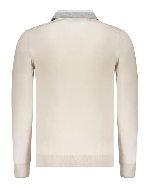 Moorer Natural Polo-Collar Sweater for men