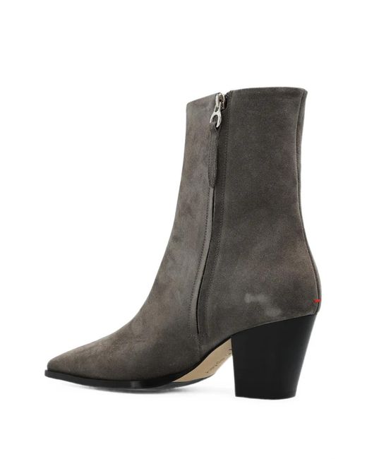 Aeyde Gray Hedvig Suede Ankle Boots