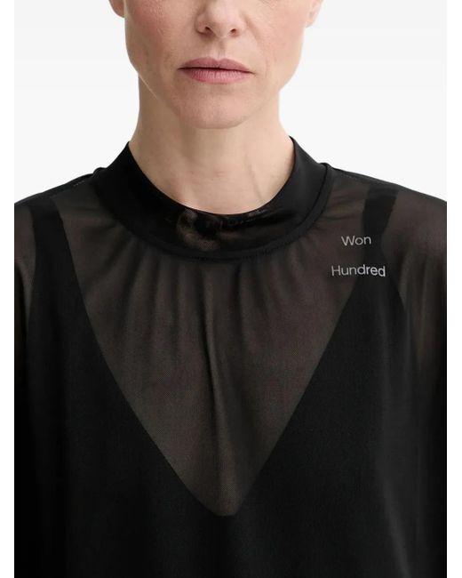 Won Hundred Black High-Neck Top