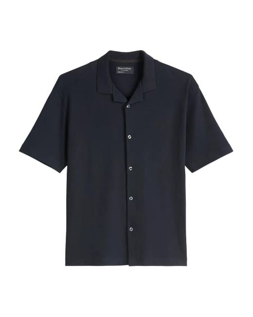 Marc O' Polo Blue Short-Sleeve Button-Up Shirt for men