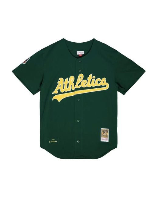 Camisa de béisbol MLB Oakland Athletics 1997 Jose Canseco Mitchell & Ness de hombre de color Green